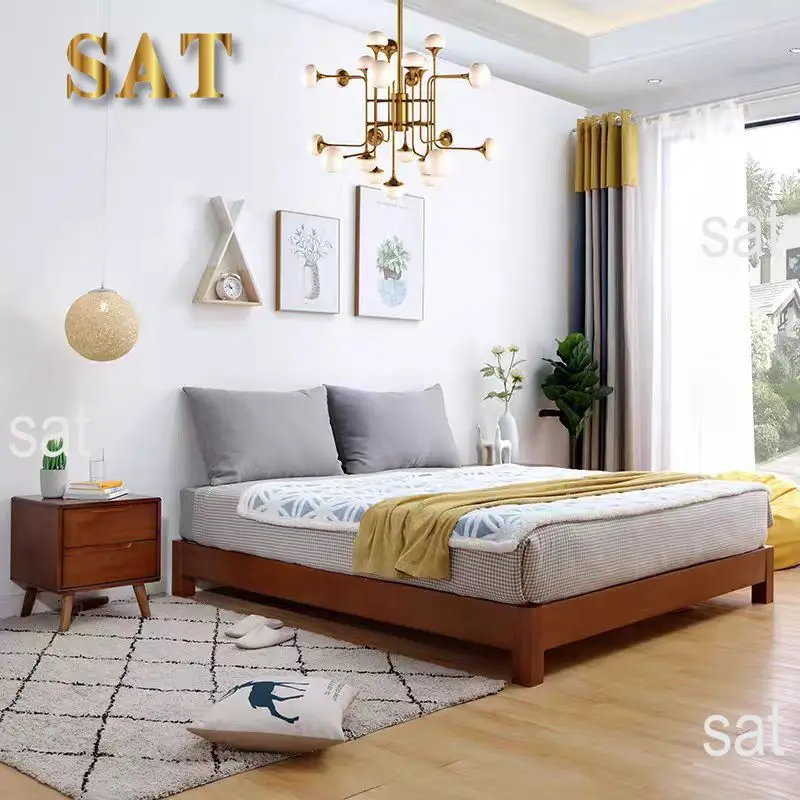 %&Japanese Tatami Bed Frame Simple Modern Minimalist Solid Wooden Tatami Bed Frame