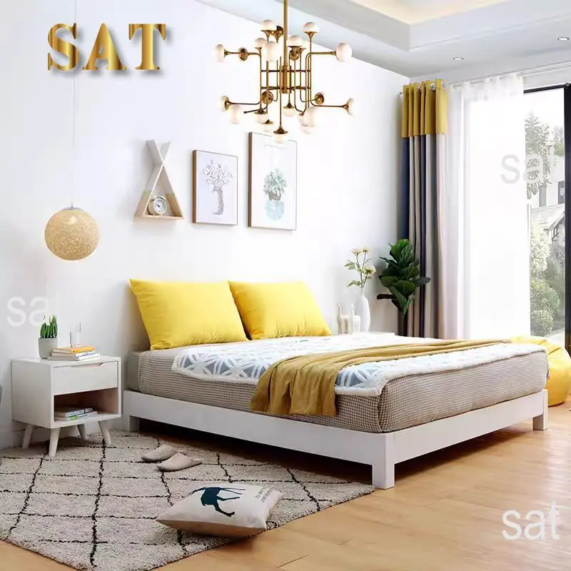 %&Japanese Tatami Bed Frame Simple Modern Minimalist Solid Wooden Tatami Bed Frame
