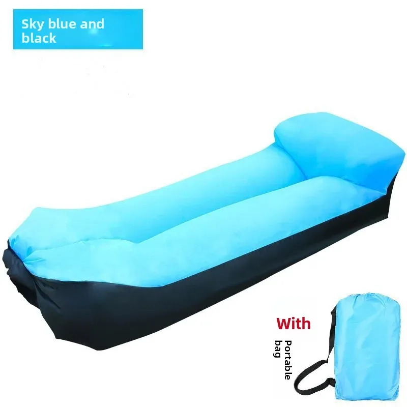 Outdoor Portable Inflatable Sofa Inflatable Outdoor Air Sun Inflatable Lounger Blow Up Chair Bag Banana Camping Air Bed Beanbag