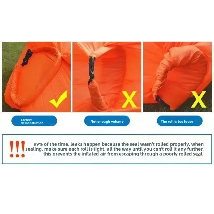 Outdoor Portable Inflatable Sofa Inflatable Outdoor Air Sun Inflatable Lounger Blow Up Chair Bag Banana Camping Air Bed Beanbag