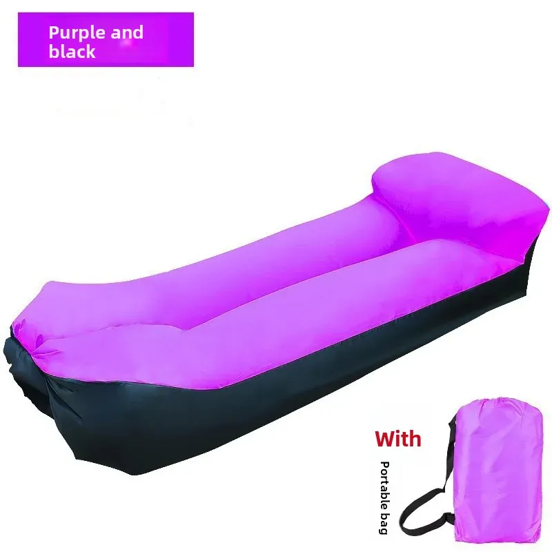Outdoor Portable Inflatable Sofa Inflatable Outdoor Air Sun Inflatable Lounger Blow Up Chair Bag Banana Camping Air Bed Beanbag