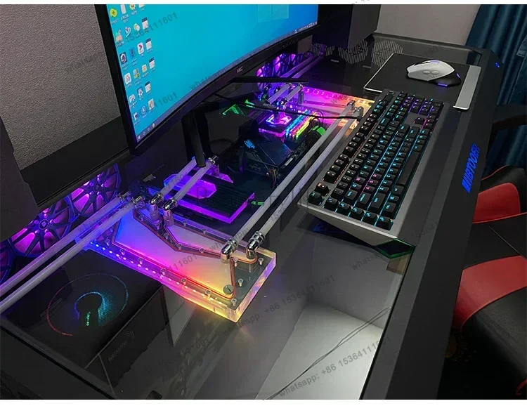 X4 New Arrivals Computer chassis integrated table water-cooled special-shaped built-in full transparent large chassis e-sports t
