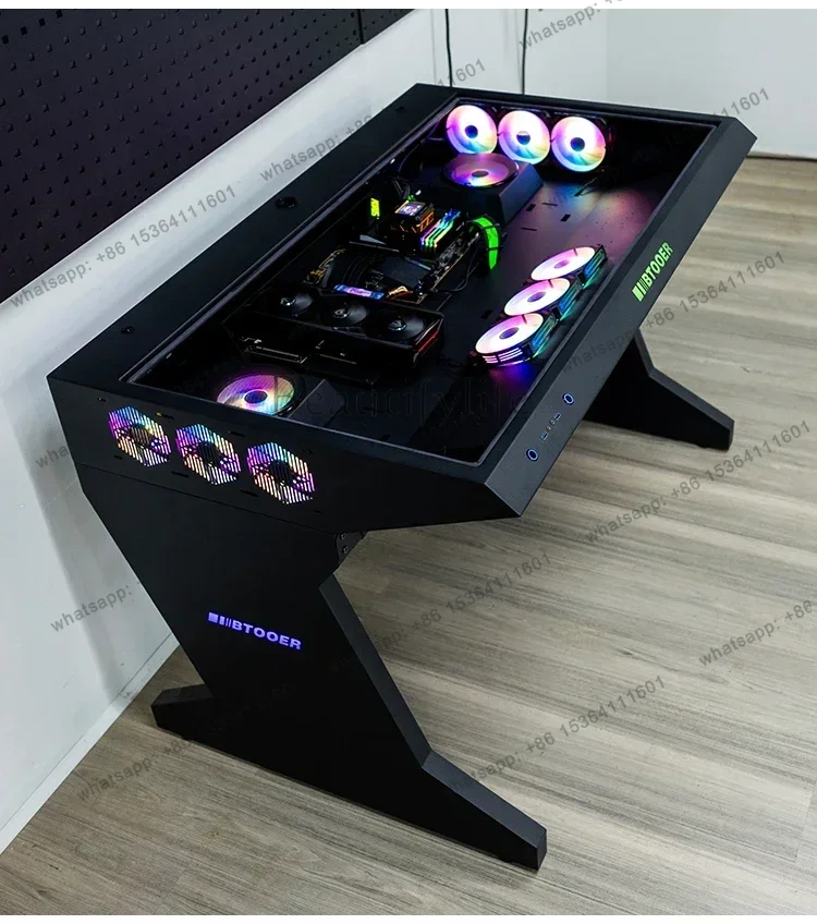 X4 New Arrivals Computer chassis integrated table water-cooled special-shaped built-in full transparent large chassis e-sports t