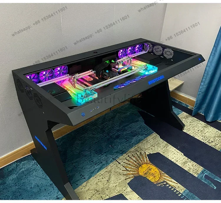 X4 New Arrivals Computer chassis integrated table water-cooled special-shaped built-in full transparent large chassis e-sports t