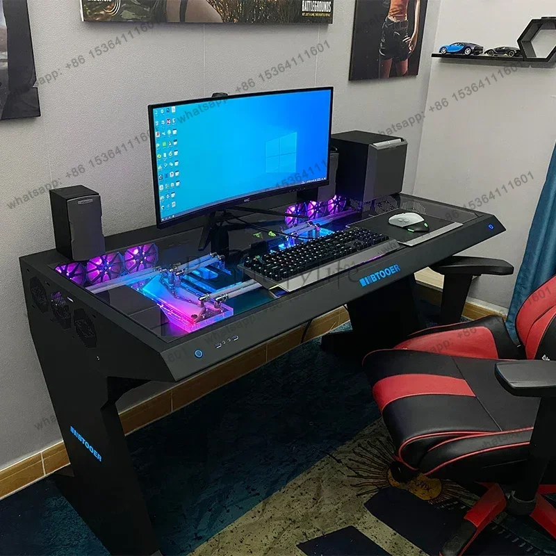 X4 New Arrivals Computer chassis integrated table water-cooled special-shaped built-in full transparent large chassis e-sports t