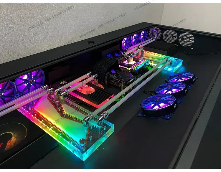X4 New Arrivals Computer chassis integrated table water-cooled special-shaped built-in full transparent large chassis e-sports t