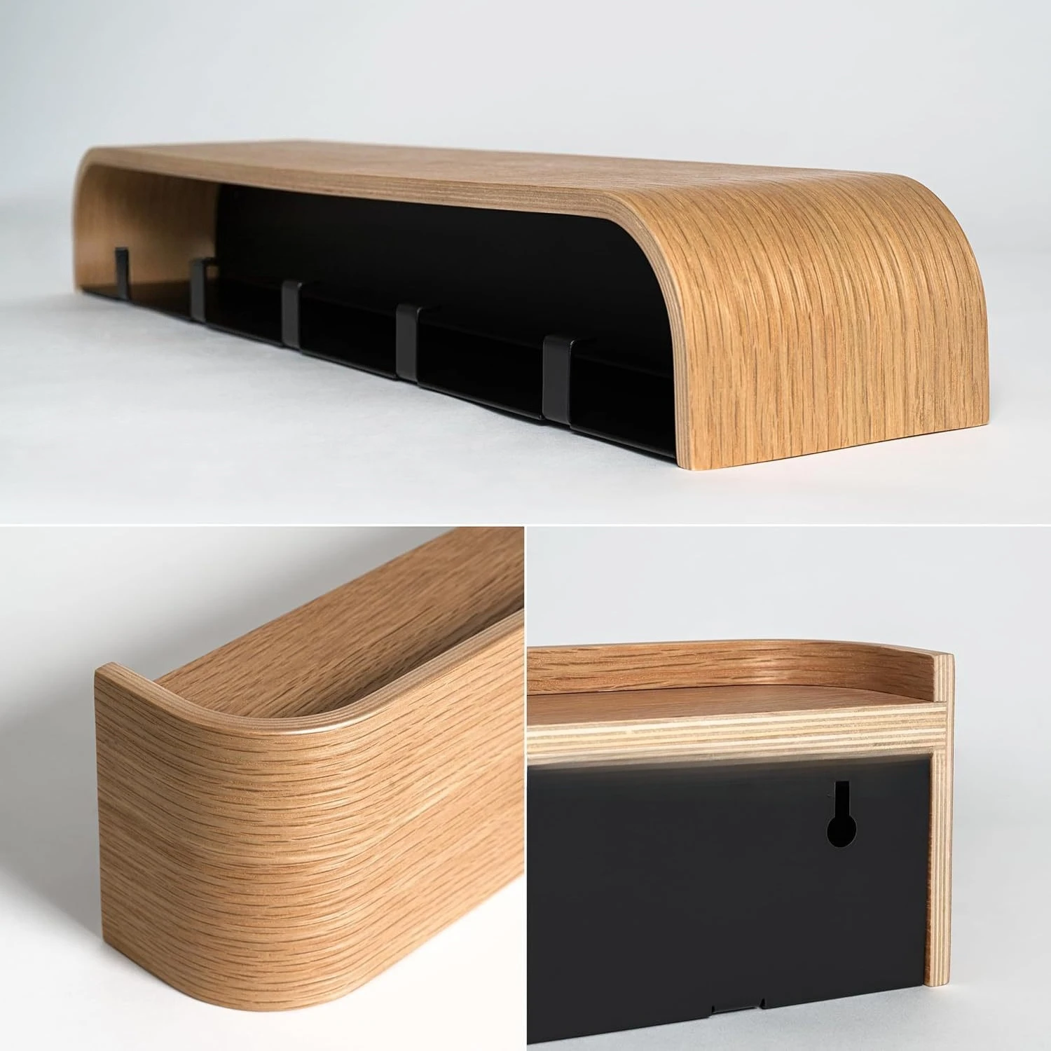 Walnut Wall clothes rac, Walnut Wall Hanger, Entrance Coat Hook, Veneer Hanger, Wall Hanger Clothing Rack Stand Garment Rack
