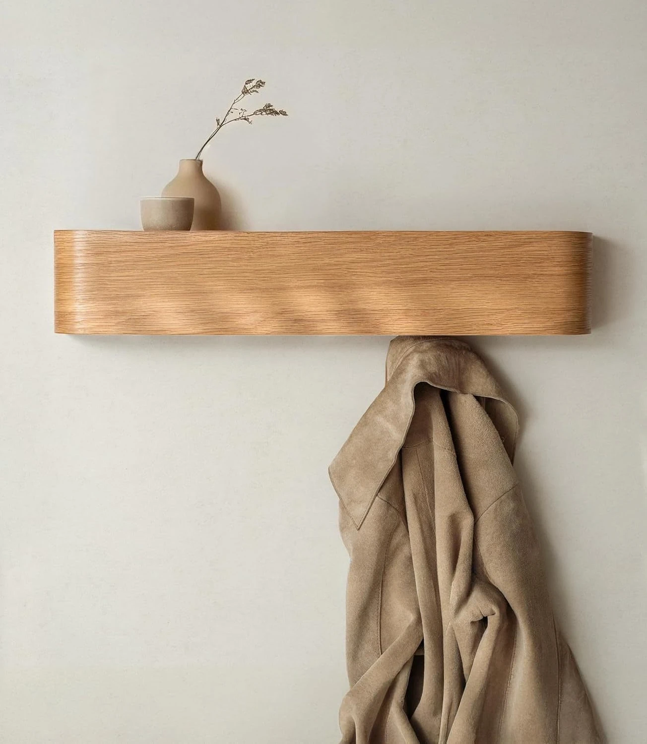 Walnut Wall clothes rac, Walnut Wall Hanger, Entrance Coat Hook, Veneer Hanger, Wall Hanger Clothing Rack Stand Garment Rack