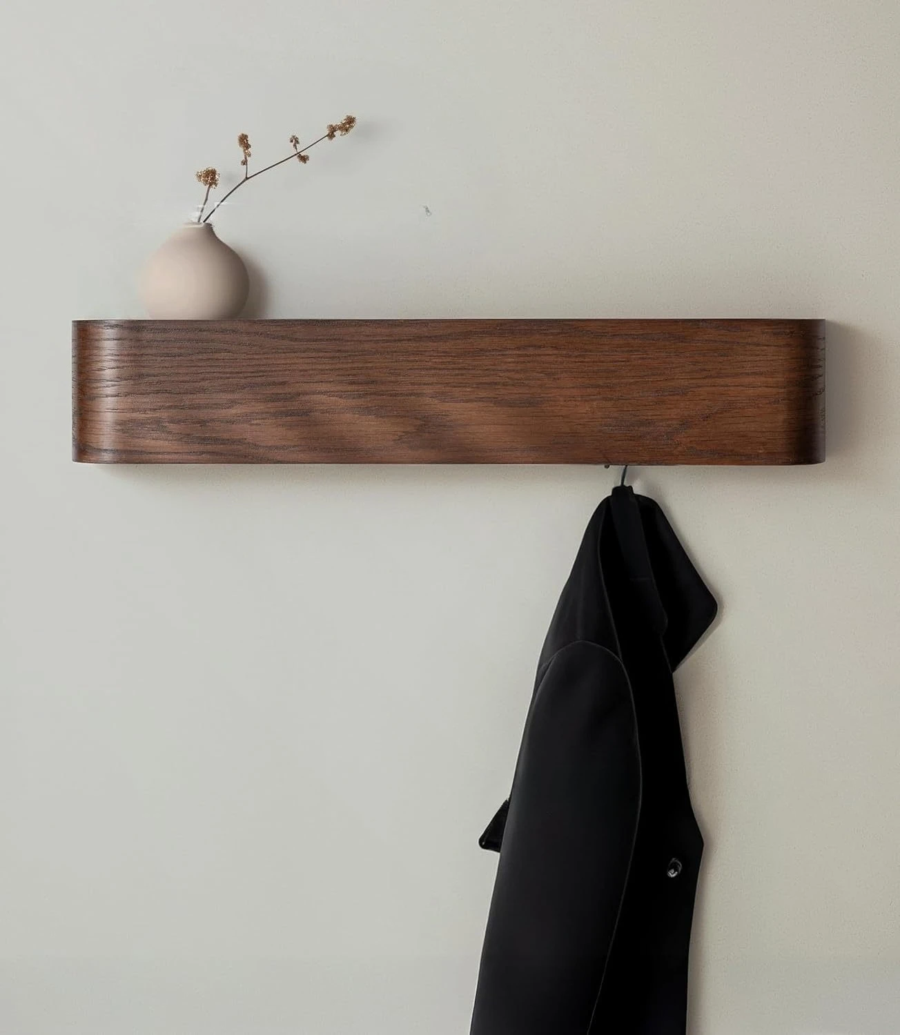 Walnut Wall clothes rac, Walnut Wall Hanger, Entrance Coat Hook, Veneer Hanger, Wall Hanger Clothing Rack Stand Garment Rack