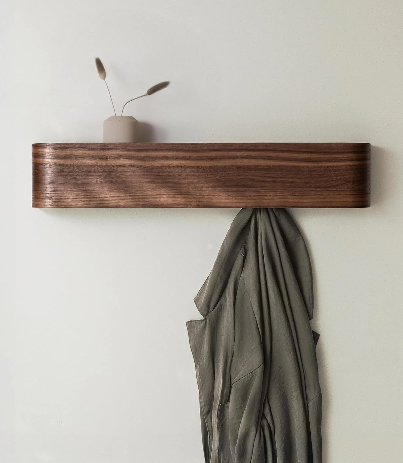 Walnut Wall clothes rac, Walnut Wall Hanger, Entrance Coat Hook, Veneer Hanger, Wall Hanger Clothing Rack Stand Garment Rack