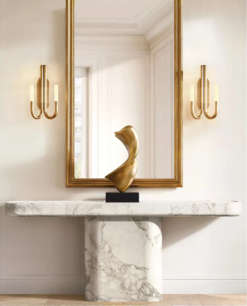 2026 Hot Sales Natural Marble Honed Stone Side Table for Minimalist Home Living Room and Office Decoration