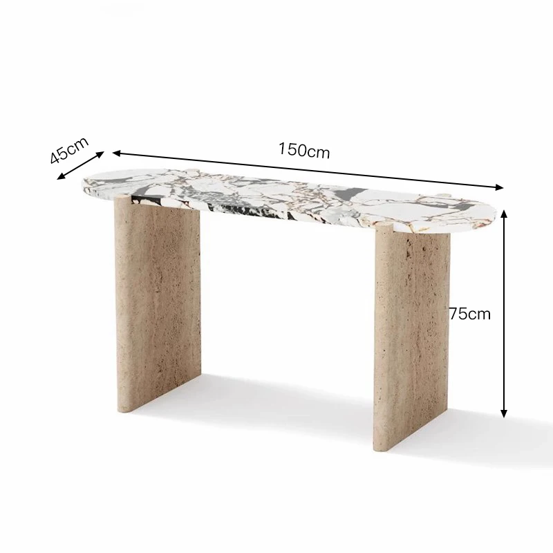 2026 Hot Sales Natural Marble Honed Stone Side Table for Minimalist Home Living Room and Office Decoration