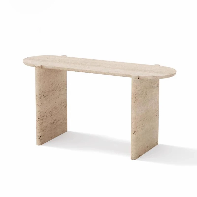 2026 Hot Sales Natural Marble Honed Stone Side Table for Minimalist Home Living Room and Office Decoration