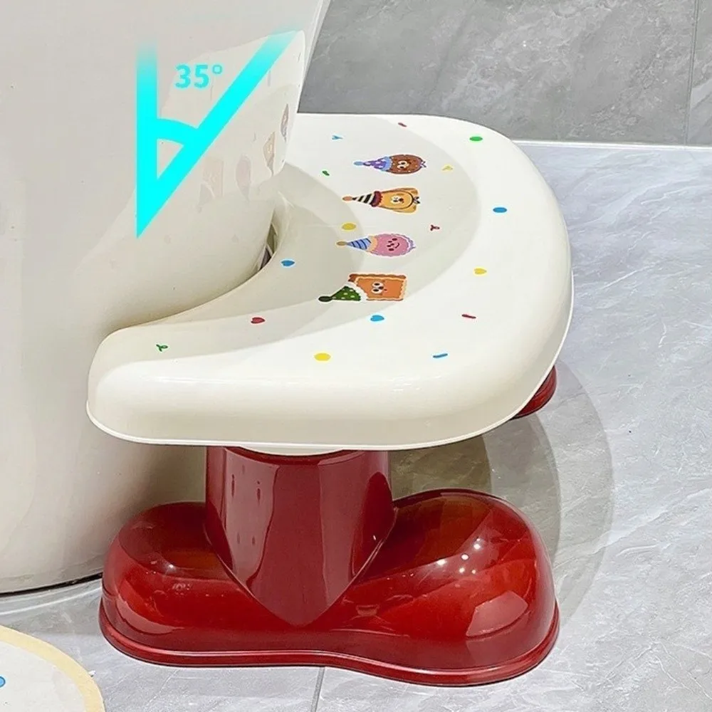 New Cartoon Footrest Toilet Sturdy Practical Bathroom Step Stool Non-Slip Toilet Squat Stool Bathroom Use