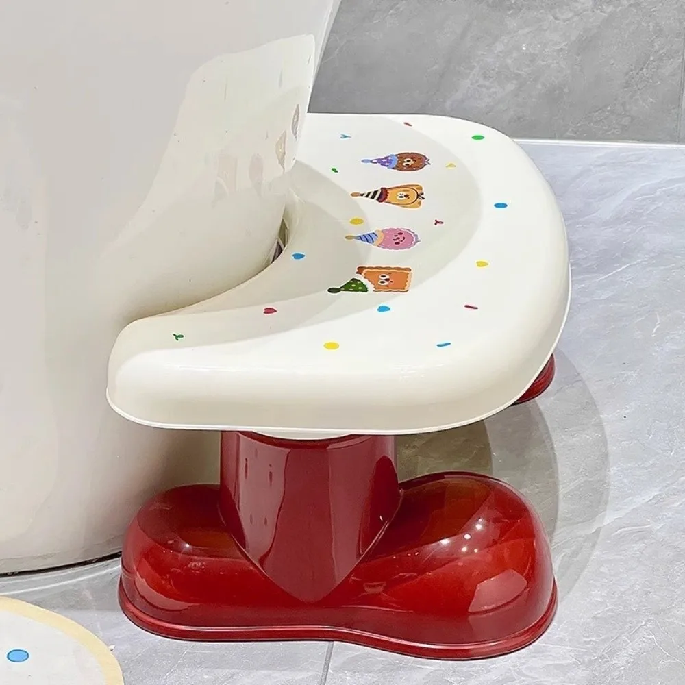 New Cartoon Footrest Toilet Sturdy Practical Bathroom Step Stool Non-Slip Toilet Squat Stool Bathroom Use