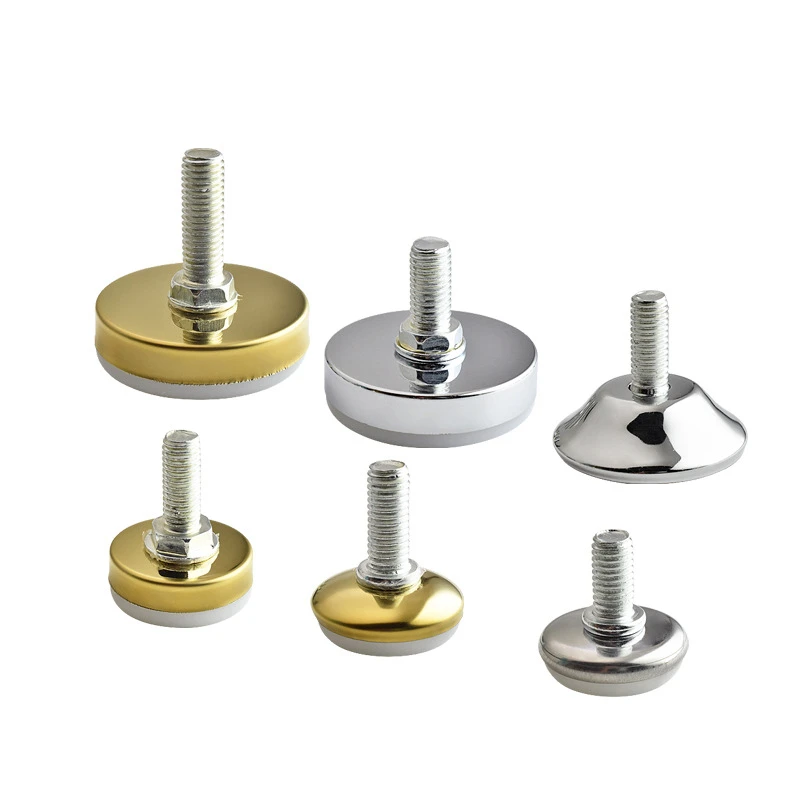 2PCS M6 Adjustable Leveling Chair Leg Feet Furniture Mat Screw-in Base Sofa Bed Cabinet Table Floor Protector Anti-slip Pad