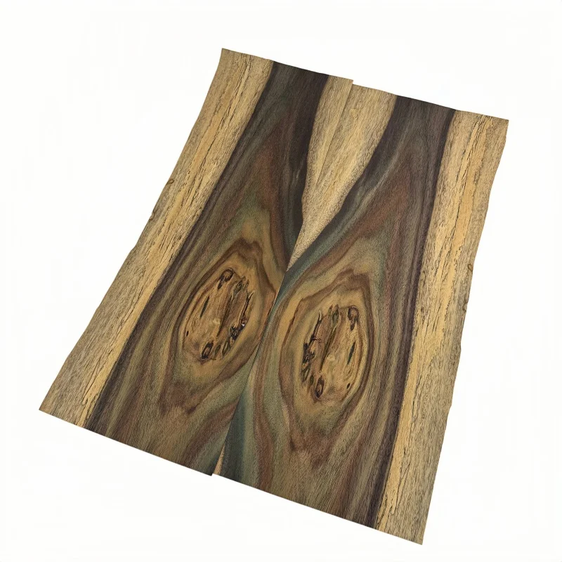 2pcs 0.5mm Natural Padauk Veneer, Bookmatched, Guitar Body Veneer, DIY Marquetry Veneer, Size 50x18cm