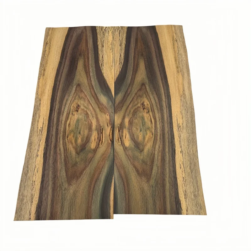 2pcs 0.5mm Natural Padauk Veneer, Bookmatched, Guitar Body Veneer, DIY Marquetry Veneer, Size 50x18cm