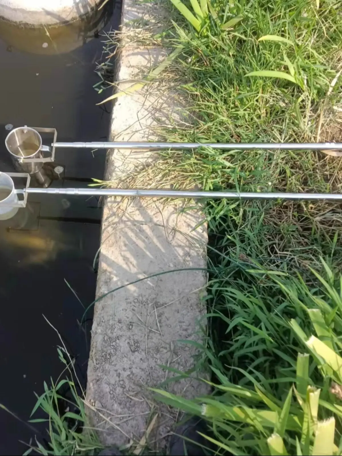 500ML 304 Thicke Stainless Steel/Plastic Telescopic Rod Water Sampler Water Quality Sampler Near Shore Far Water Sampling Barrel