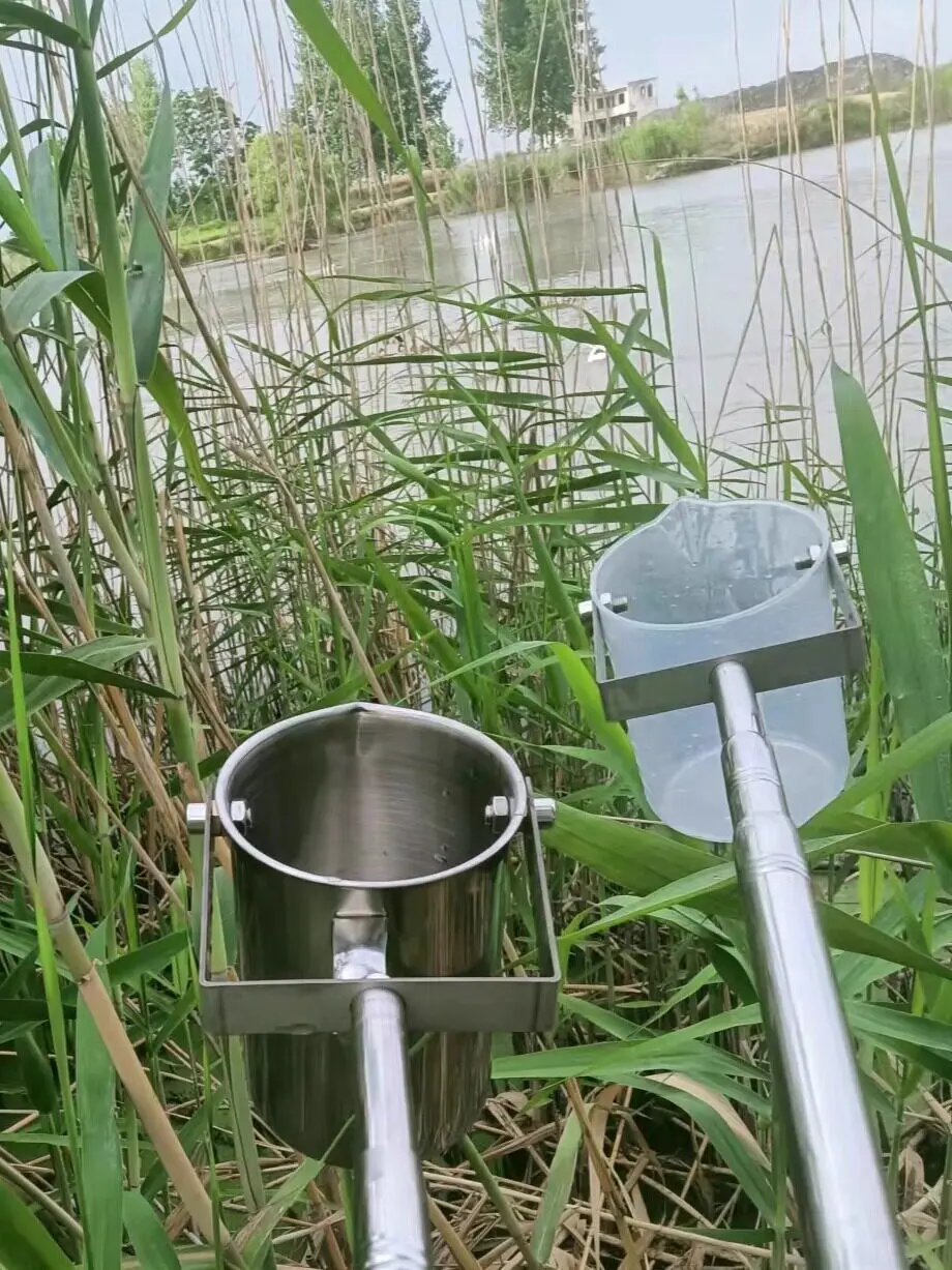 500ML 304 Thicke Stainless Steel/Plastic Telescopic Rod Water Sampler Water Quality Sampler Near Shore Far Water Sampling Barrel