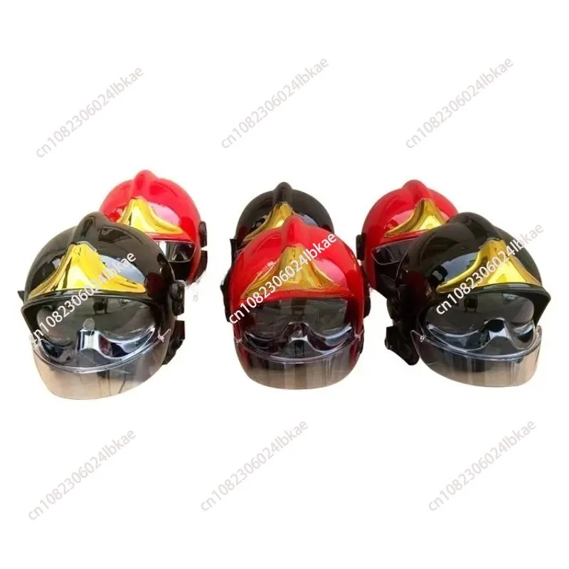 Fire Helmet Gold Plated Film Fire Full Helmet Double sided Cover Pressure Resistant Safety Helmet Red, White, Black