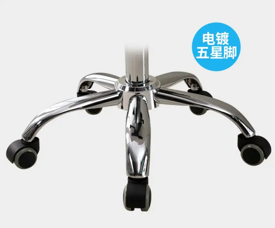 Ergonomic Rolling Saddle Chair Height Adjustable with Wheels and Backrest, Professional Salon Chair for Hair Stylist and Spa