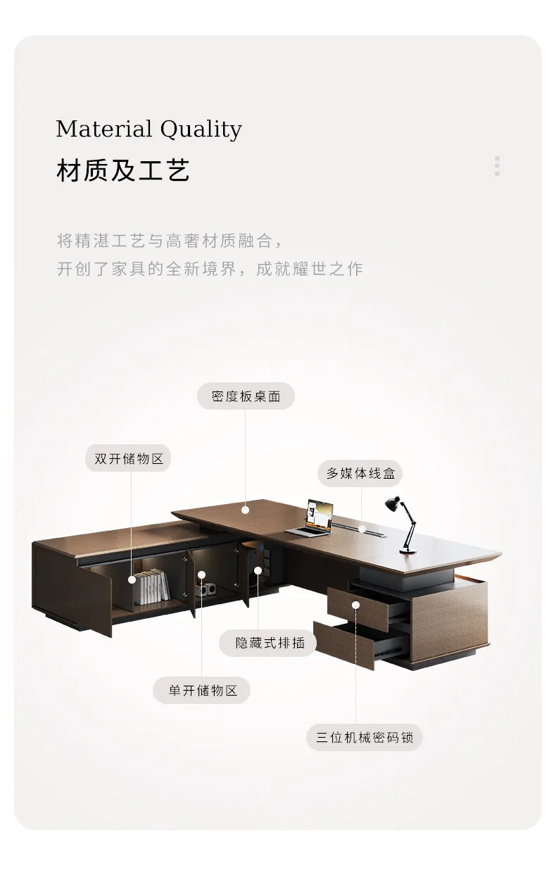 Modern Desktop Executive Desk Designer L Shape Standing Computer Table Office Desks Work Luxury Mesas De Escritorio Home Office