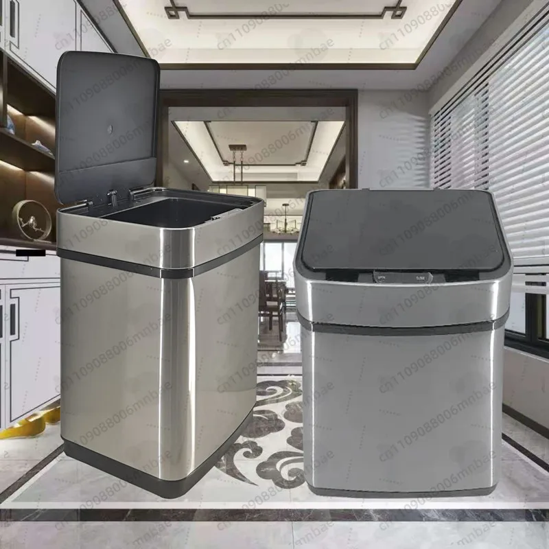 Intelligent induction double-layer multi-purpose classification trash can 30L to 80L stainless steel living room kitchen office
