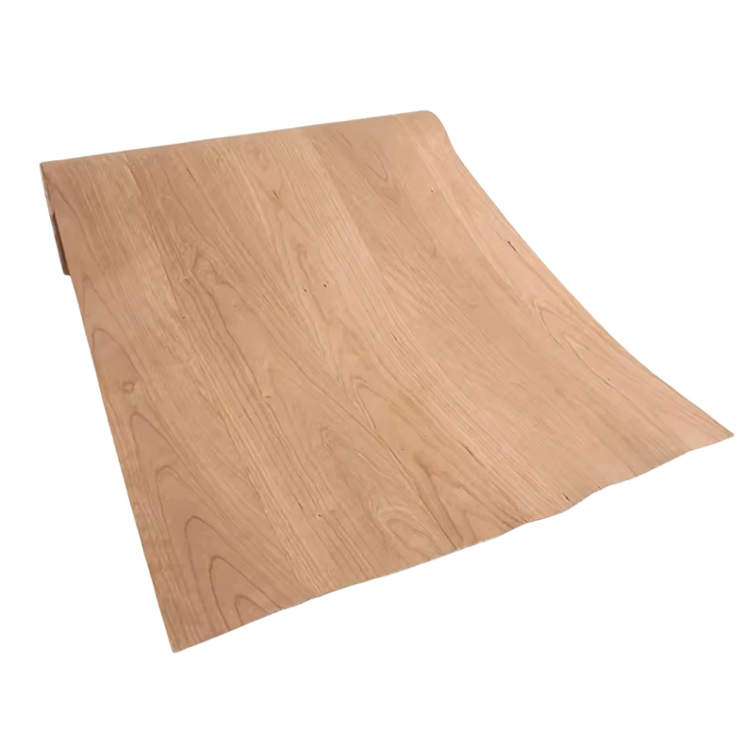 Length:2.5meters Width:580mm Thick:0.5mm North American Cherry Wood Veneer Sheets Home Furniture DIY Wooden Door Decoration