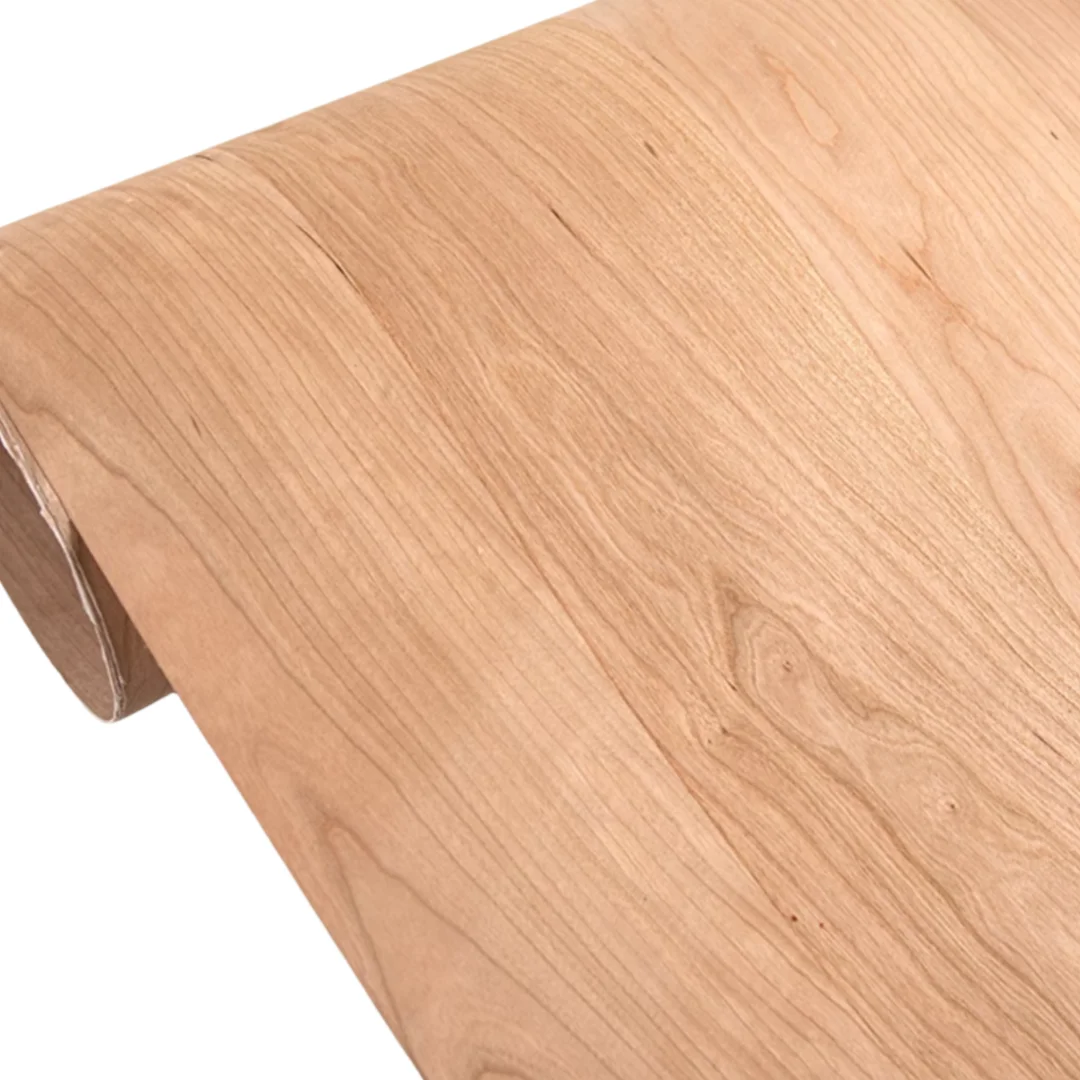 Length:2.5meters Width:580mm Thick:0.5mm North American Cherry Wood Veneer Sheets Home Furniture DIY Wooden Door Decoration