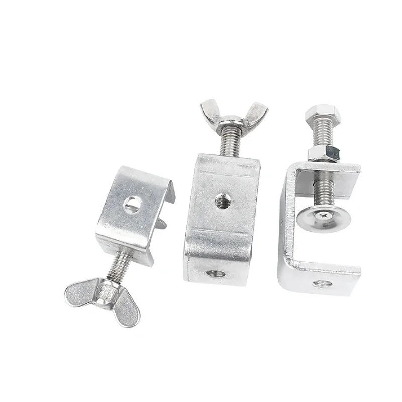 304 Stainless Steel C-clamp Steel Pipe Square Clamps 20~130mm Tiger Clamp Heavy Duty C-clamp Multi-function Hardware Fastener
