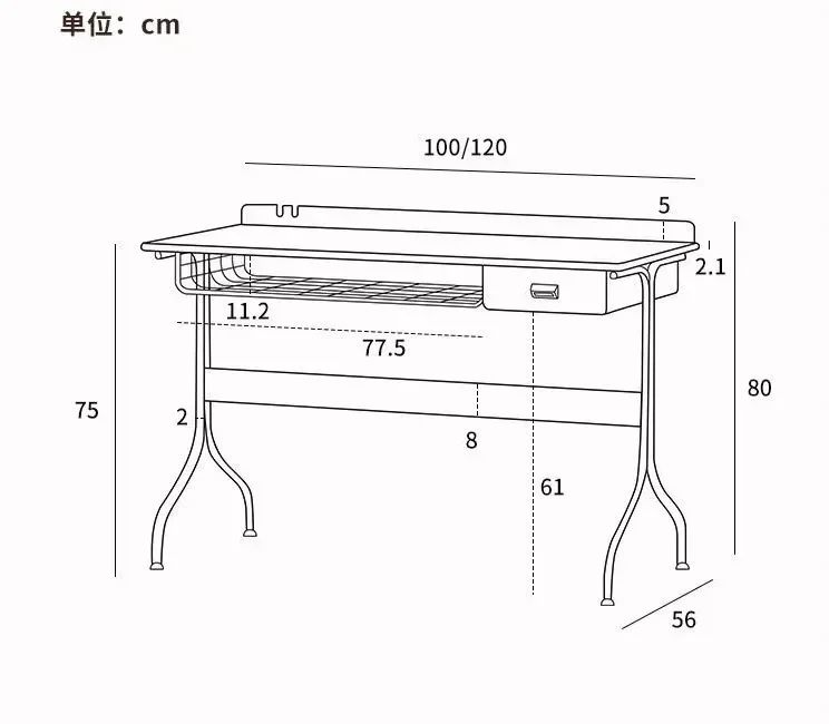 Middle Ancient Style Solid Wood Desk, Retro Small Apartment, Home Study, Workbench, Simple Nordic Office Desk, Computer Desk