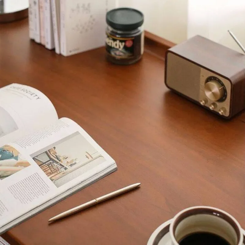Middle Ancient Style Solid Wood Desk, Retro Small Apartment, Home Study, Workbench, Simple Nordic Office Desk, Computer Desk