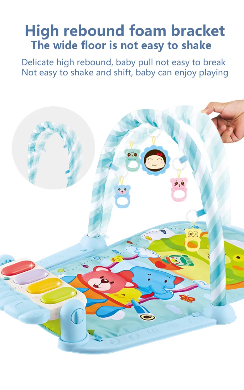 Baby Musical Activity Gym with Foot Piano | 0-36 Months Infant Play Mat | Newborn Educational Piano Toy for Sensory Development