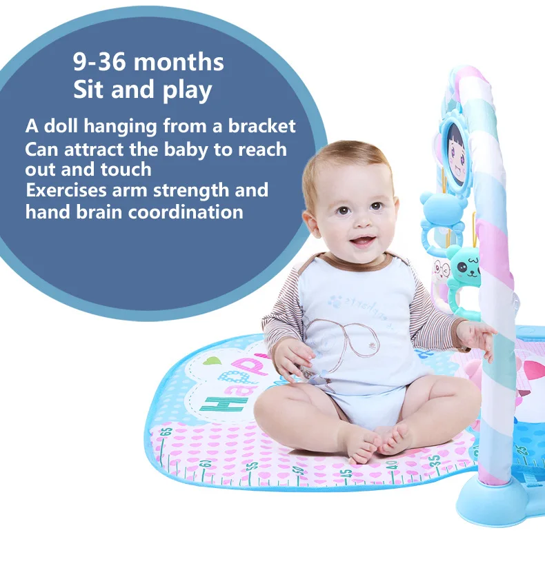 Baby Musical Activity Gym with Foot Piano | 0-36 Months Infant Play Mat | Newborn Educational Piano Toy for Sensory Development