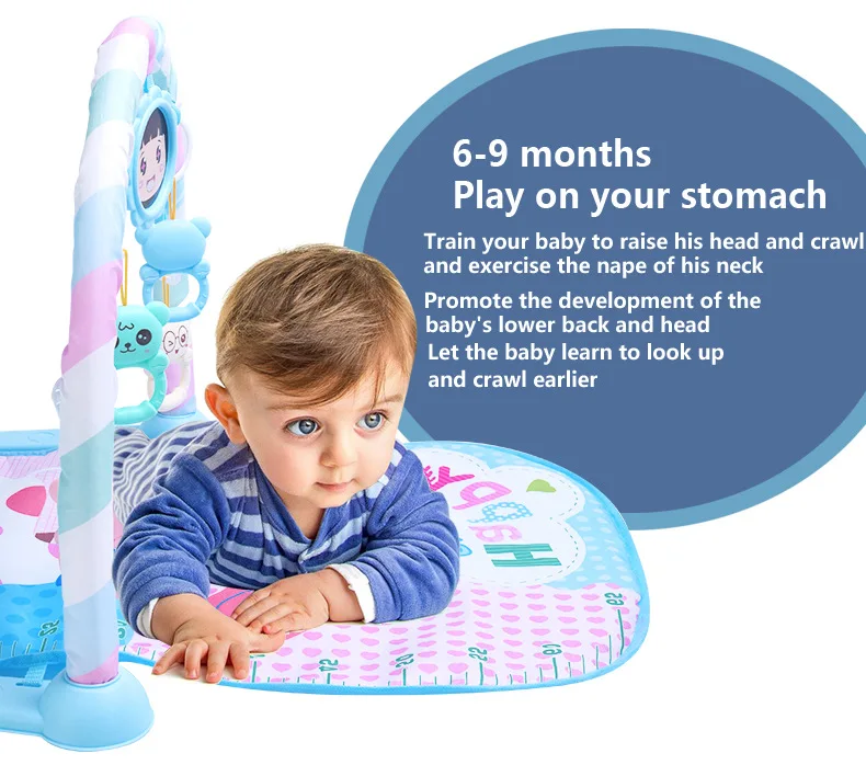 Baby Musical Activity Gym with Foot Piano | 0-36 Months Infant Play Mat | Newborn Educational Piano Toy for Sensory Development