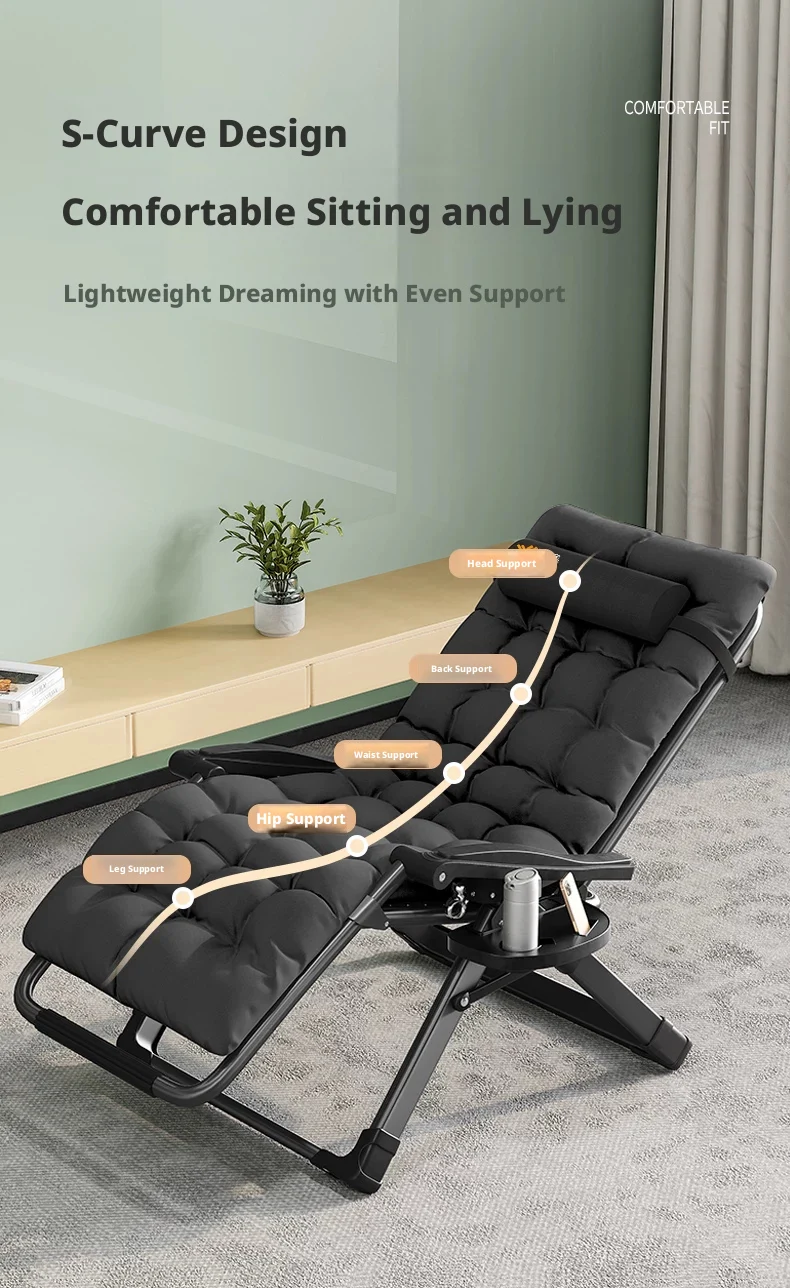 Lunch Break Recliner Chair Stack Lunch Break Office Nap Chair Lazy Can Lie on balcony Home Leisure Elderly Chair