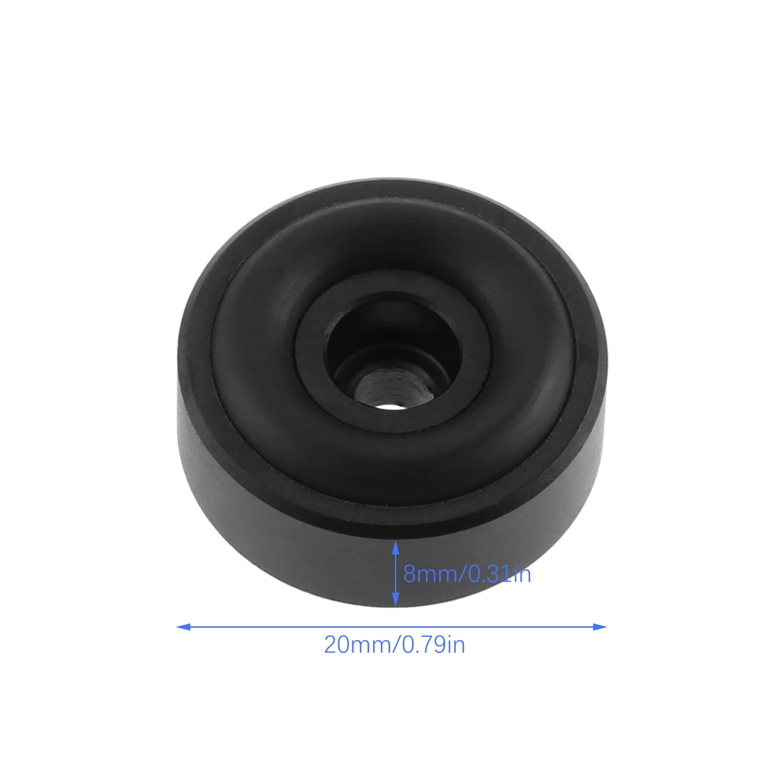 8 Pcs 20*8MM Aluminum Alloy Amplifier Feet Shock Absorber Amplifier Pads Base Feet Pad Cutting Board Feet for Furniture Chair