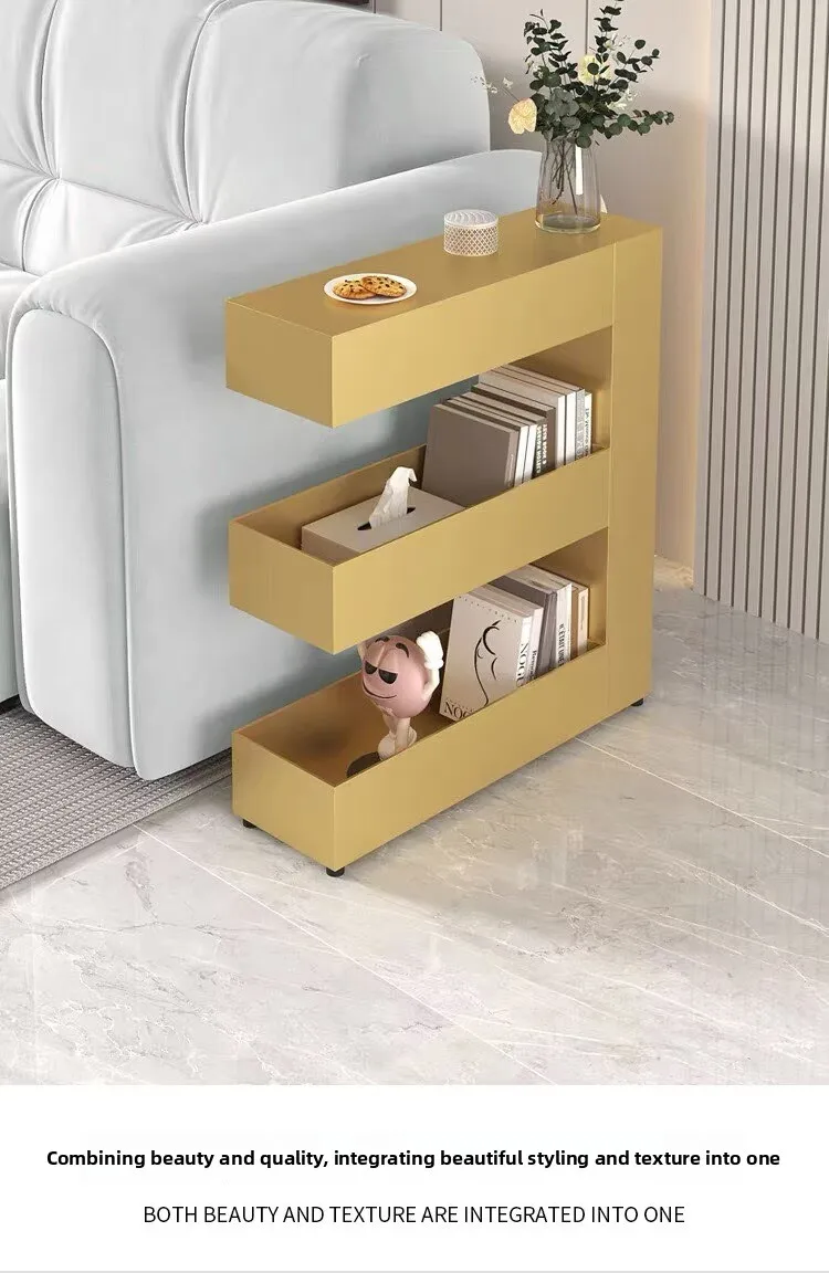 Slim Narrow Rolling Gap Storage Cart Mobile Multi-Layer Shelf Trolley Book Snack Organizer Rack Sofa Small Space Art Home Decor