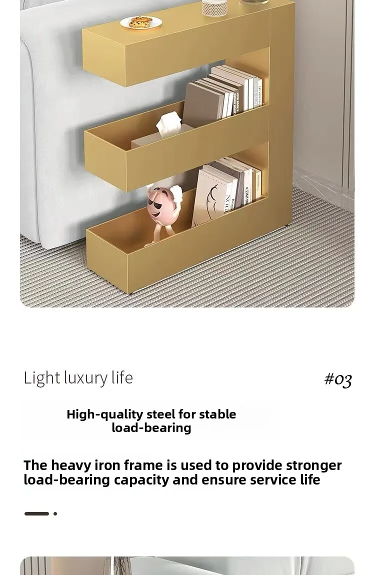 Slim Narrow Rolling Gap Storage Cart Mobile Multi-Layer Shelf Trolley Book Snack Organizer Rack Sofa Small Space Art Home Decor