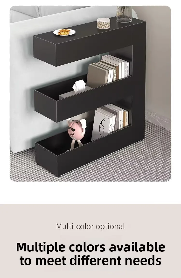 Slim Narrow Rolling Gap Storage Cart Mobile Multi-Layer Shelf Trolley Book Snack Organizer Rack Sofa Small Space Art Home Decor