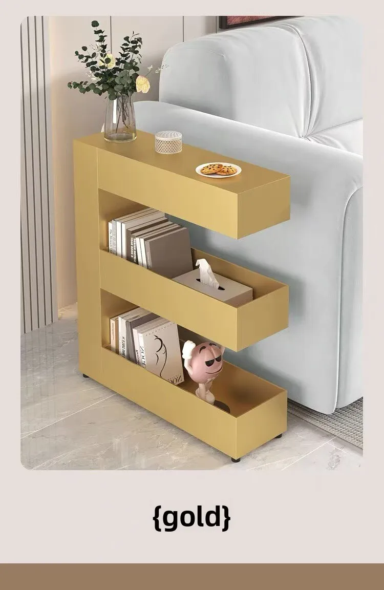 Slim Narrow Rolling Gap Storage Cart Mobile Multi-Layer Shelf Trolley Book Snack Organizer Rack Sofa Small Space Art Home Decor