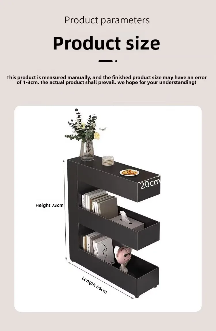 Slim Narrow Rolling Gap Storage Cart Mobile Multi-Layer Shelf Trolley Book Snack Organizer Rack Sofa Small Space Art Home Decor