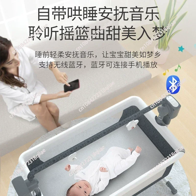 Large size multi-function baby crib crib electric baby metal modern children's crib electric easy assembly