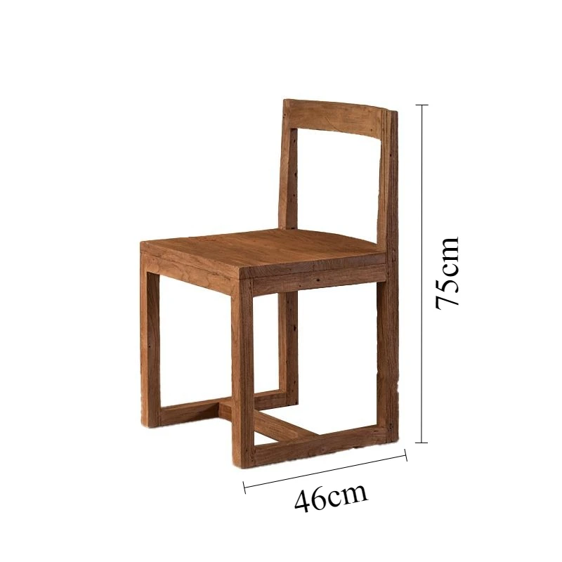Solid Wood Dining Chairs Retro Simple Household Creative Aesthetic Backrest Chair Restaurant Coffee Shop Hotel Room Decoration