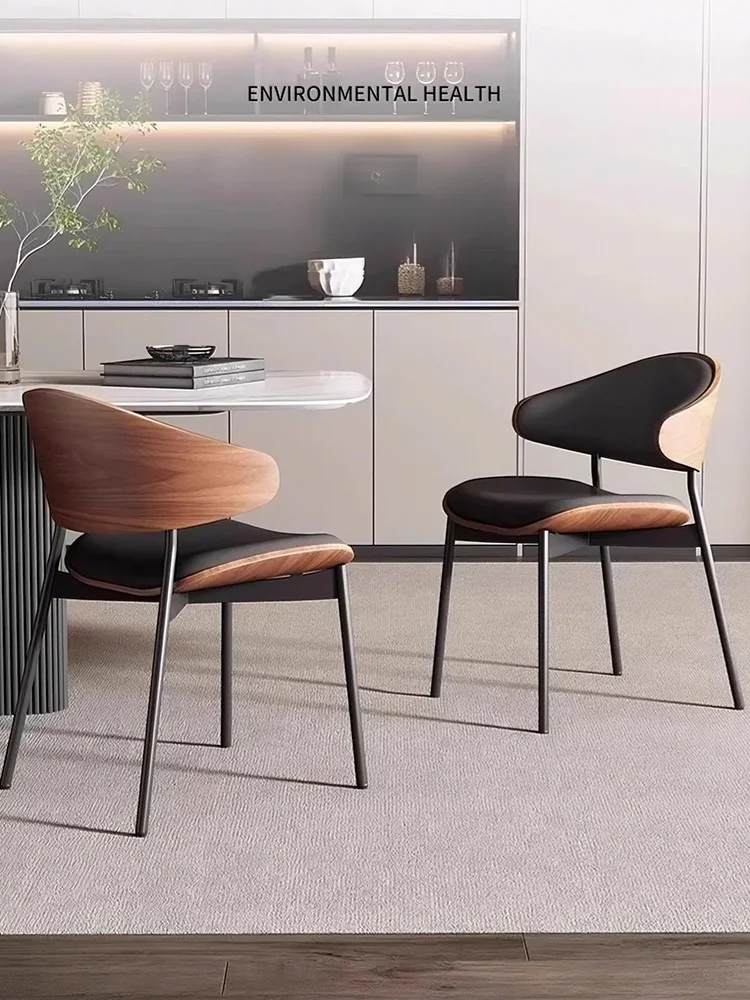 Luxury Modern Nordic Leather Dining Chair, Suitable for Living Rooms, Home Offices, and Kitchens