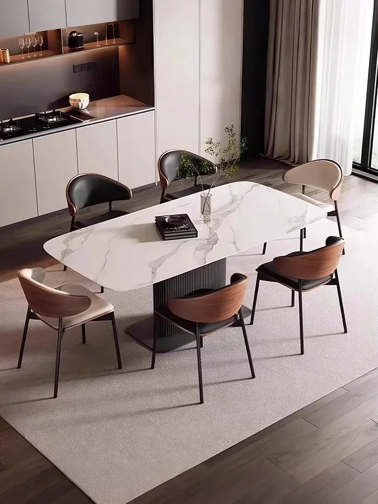 Luxury Modern Nordic Leather Dining Chair, Suitable for Living Rooms, Home Offices, and Kitchens