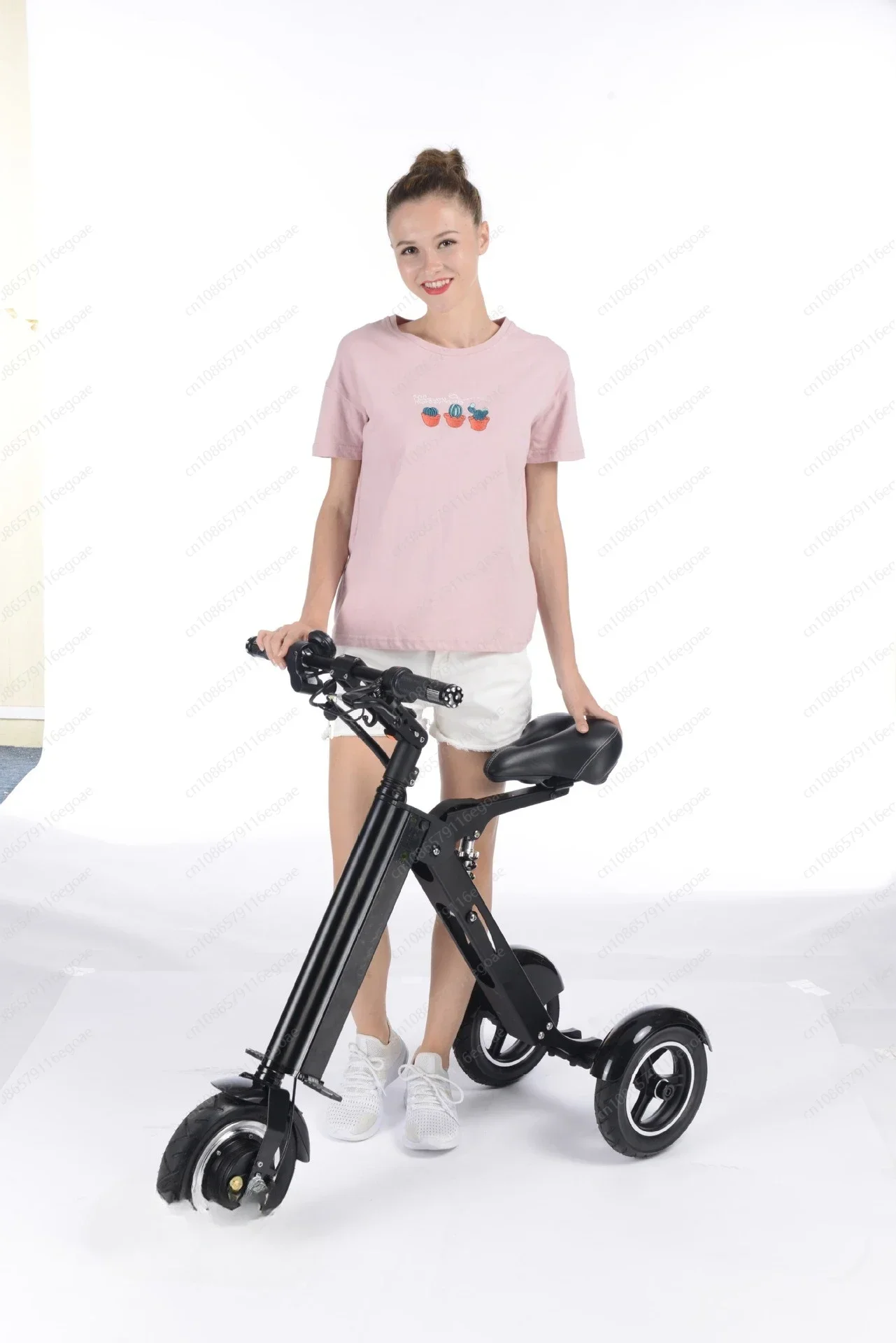 Jmz-portable Cart,Foldable Household Electric Tricycle, Elderly Adult Commuting cart, Small Grocery Shopping CART