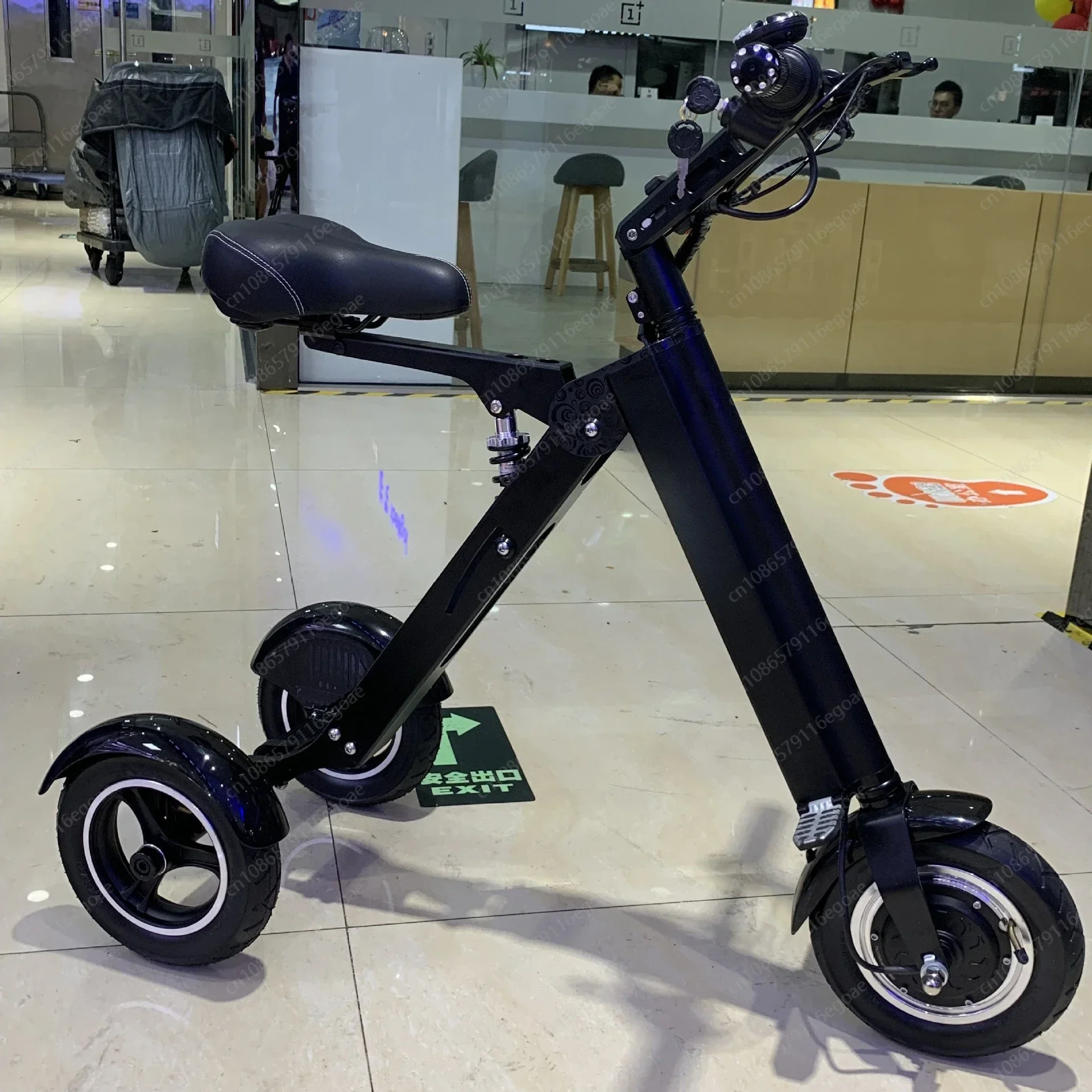 Jmz-portable Cart,Foldable Household Electric Tricycle, Elderly Adult Commuting cart, Small Grocery Shopping CART