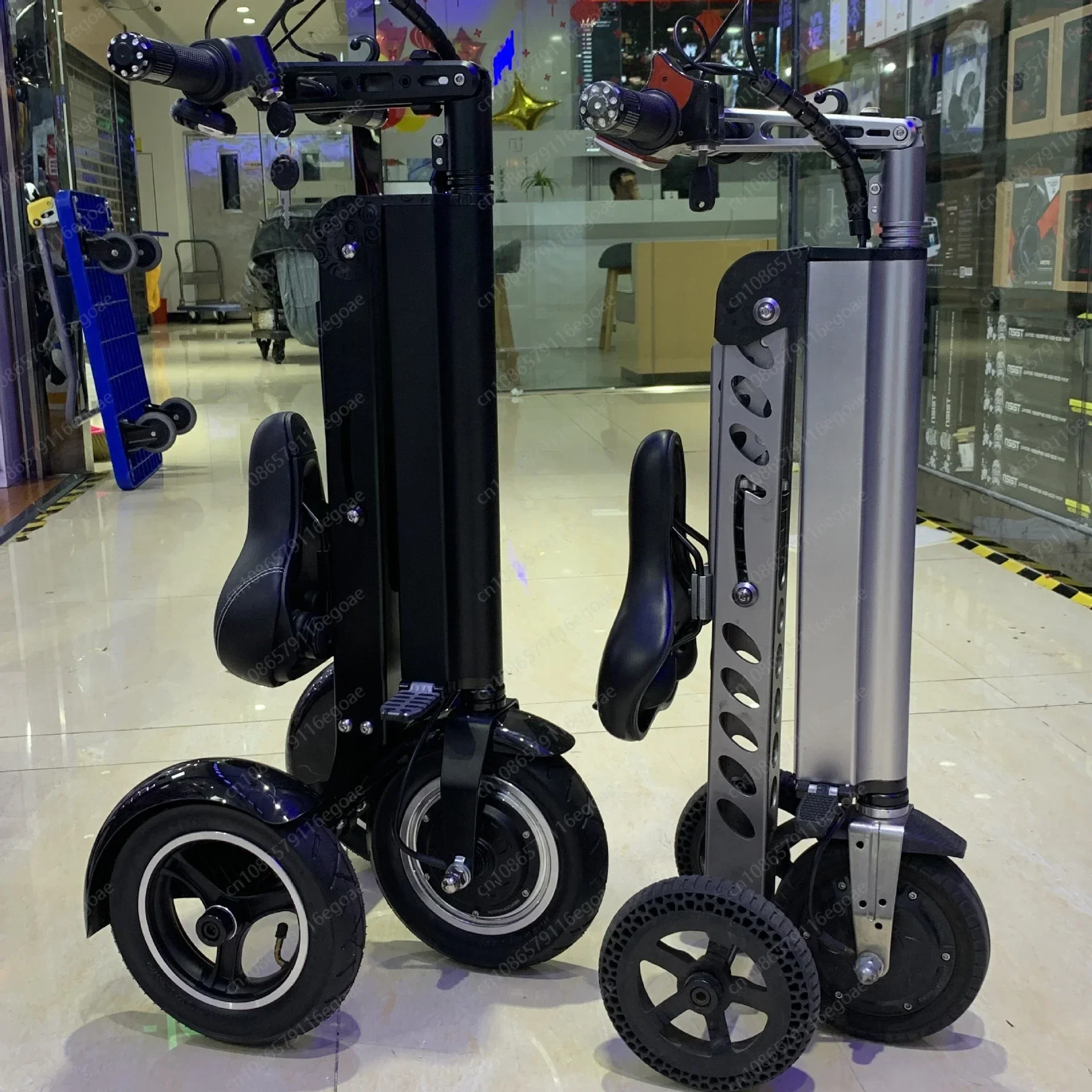 Jmz-portable Cart,Foldable Household Electric Tricycle, Elderly Adult Commuting cart, Small Grocery Shopping CART